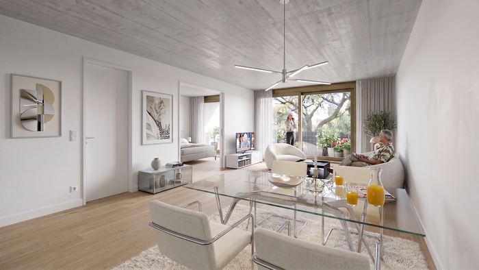 Konzept-Visualisierung – Wohnung im Rohbau, 87,6 m²